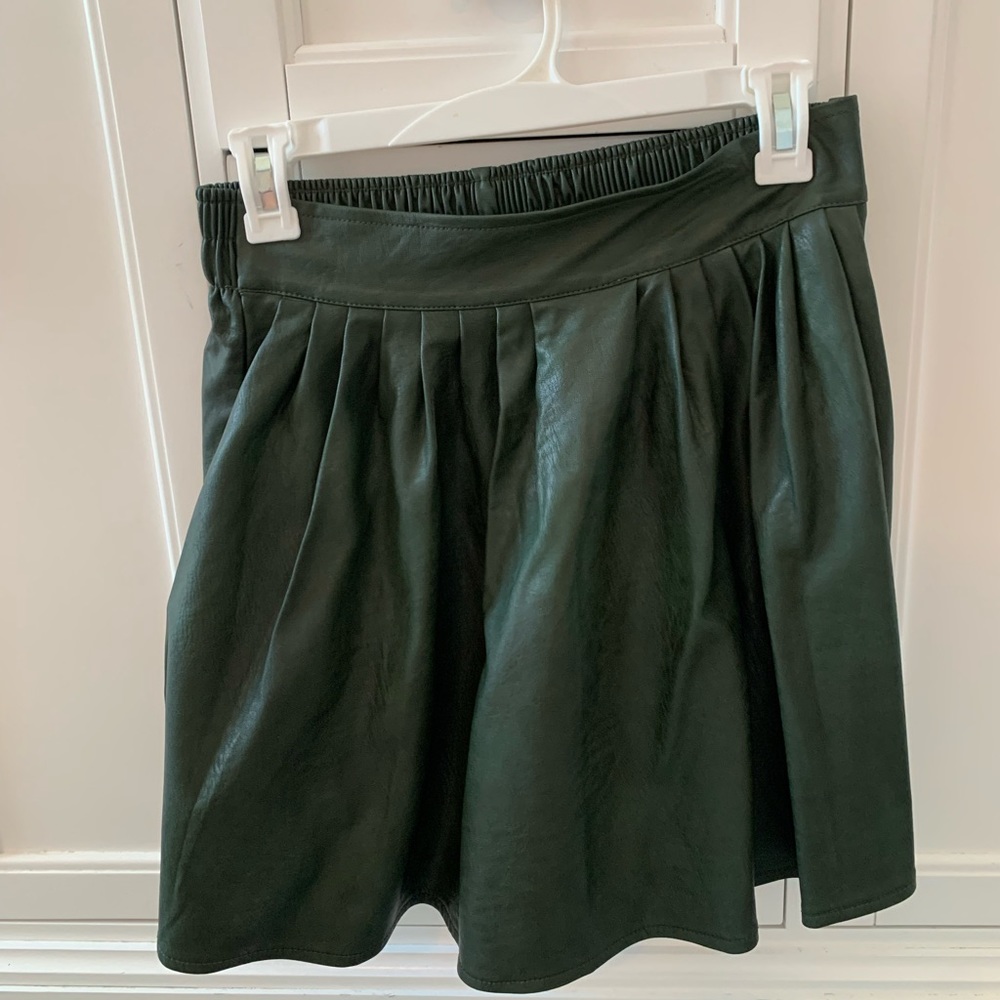 Leather mini skirt